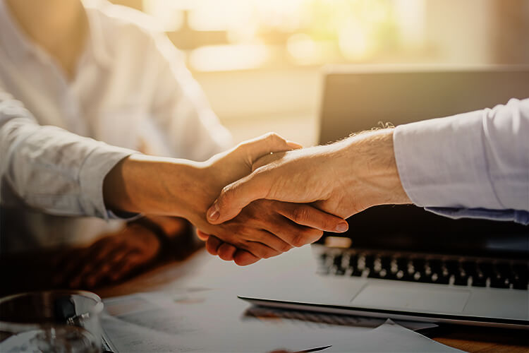 Customer handshake