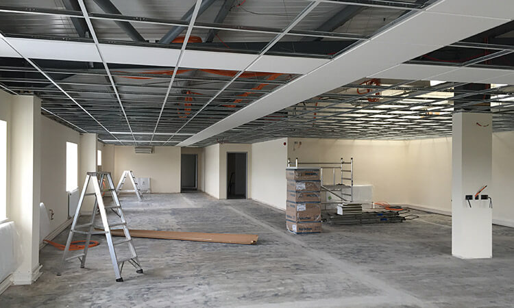 Suspended ceiling In progress