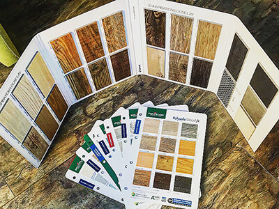 Wooden flooring samples